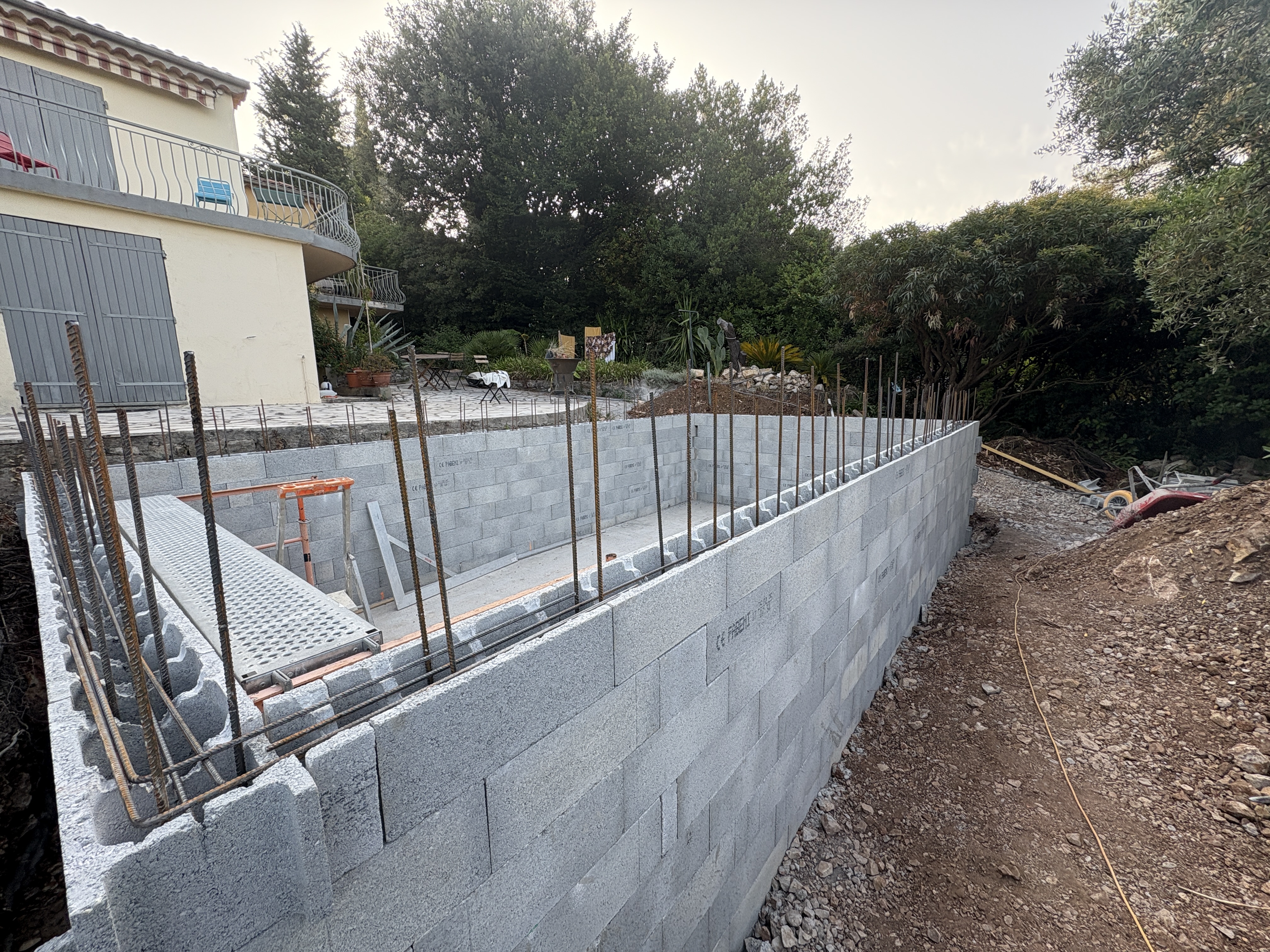 galerie photo construction d'une piscine en béton